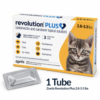 Zoetis Revolution Plus 0.25ml, 1.3–2.5kg 1 Tube – Flea, Tick, Worm & Mite Protection For Cats