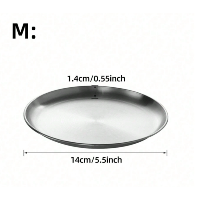 Petsin Stainless Steel Cat Bowl – 6.7 Inch Silver Shallow Dish For Dry & Wet Food