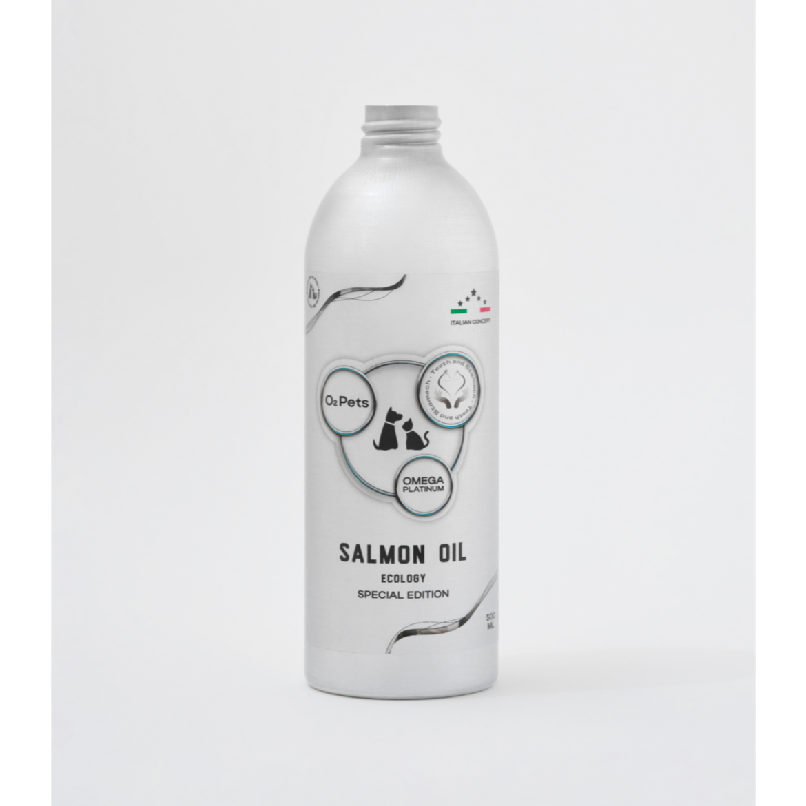 O2Pets Teeth and Stomach Omega Platinum – Wild Caught Norwegian Salmon Oil for Dogs & Cats (50 ml)