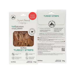 O2Pets Snack Turkey Strips Treats – Dog Treats (50 g)