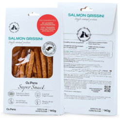 O2Pets Super Snack Salmon Grissini Treats – Dog Treats (140 g)
