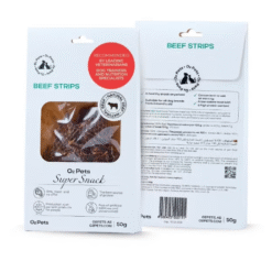 O2Pets Snack Beef Strips Treats – Dog Treats (50 g)