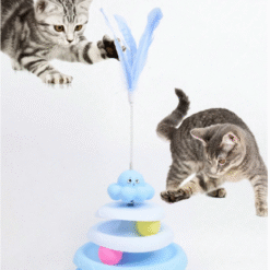 Alternative view of Interactive Cat Toy Drum with 3 Ringing Balls – Fun Indoor Puzzle Toy for Kittens