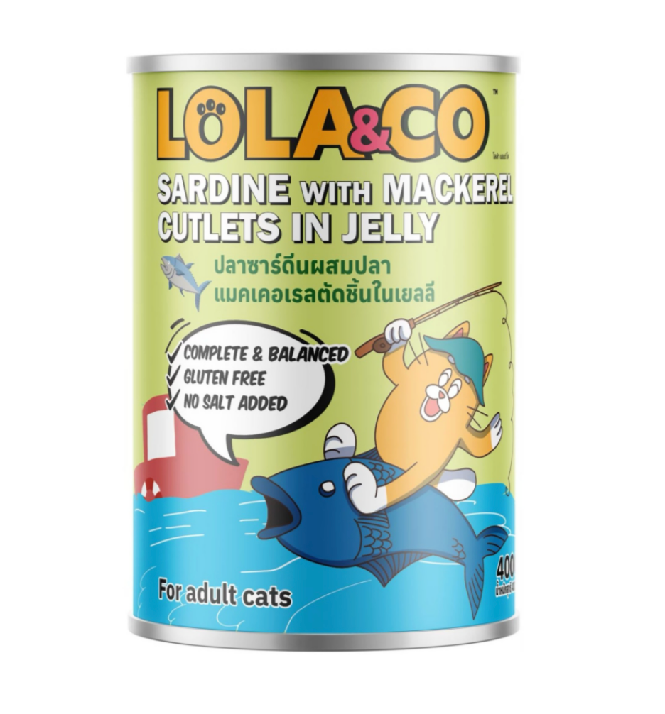 Lola&Co Sardine With Mackerel Cutlets In Jelly Wet Cat Food 400G