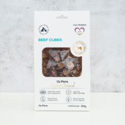 O2Pets Snack Beef Cubes – Beef Lung Dog Treats (50 g)