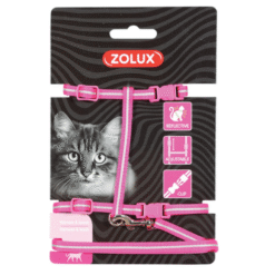 Cat Harness & Leash Kit – Pink (Reflective Adjustable Harness + 1.2m Leash)