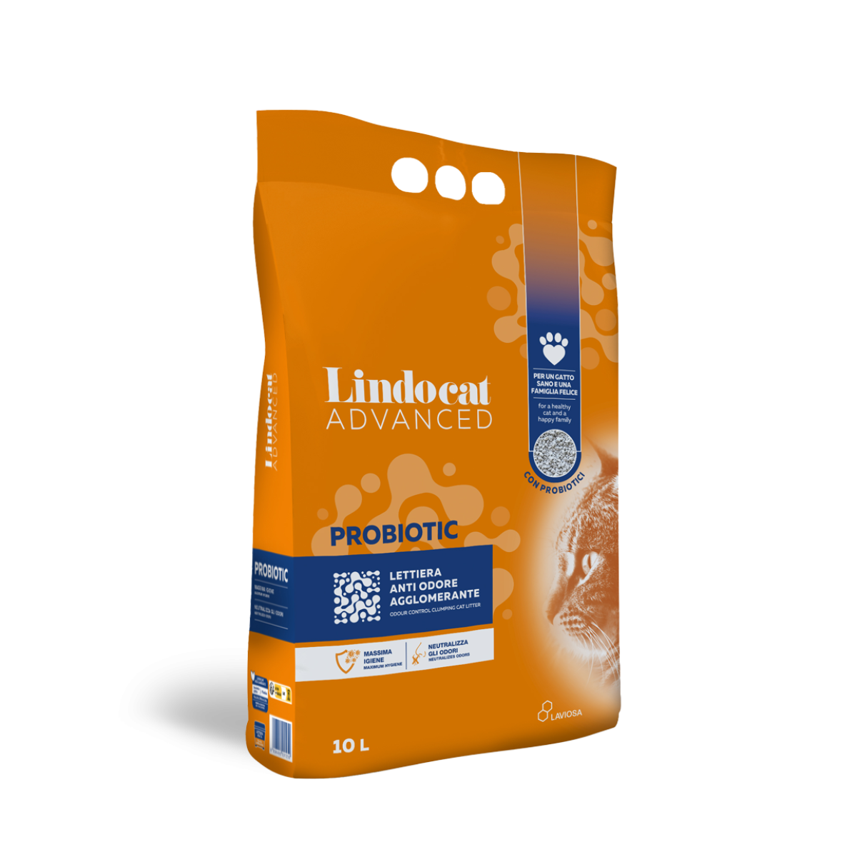 Lindocat White Bentonite Advanced Probiotic Cat Litter – 10L