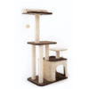 Multi-level Cat Tree With Scratching Posts & Condo – Beige & Brown