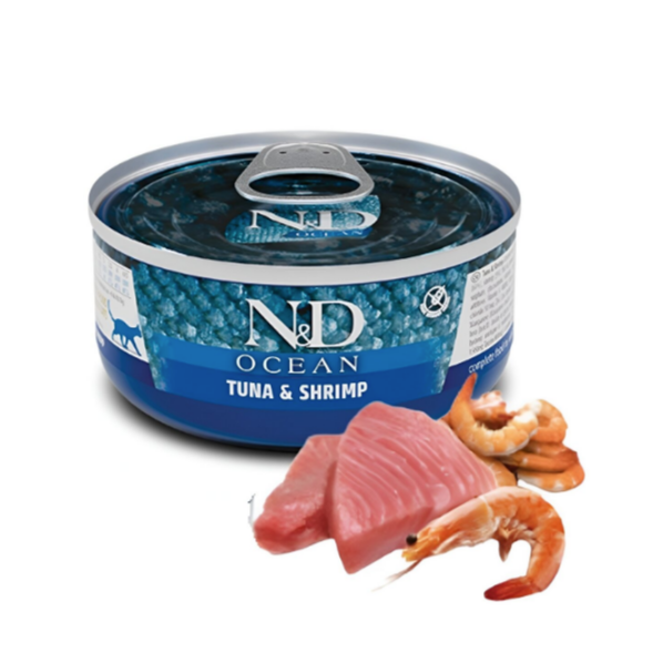 Farmina N&D Ocean Tuna & Shrimp – Adult Wet Cat Food – 70 g