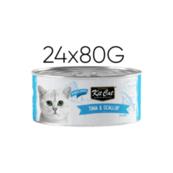 Kit Cat Deboned Tuna & Scallop Toppers – Wet Cat Food – 24 × 80 G