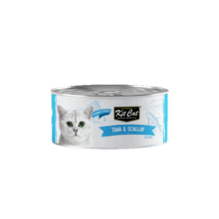 Kit Cat Deboned Tuna & Scallop Toppers Wet Cat Food – 80g