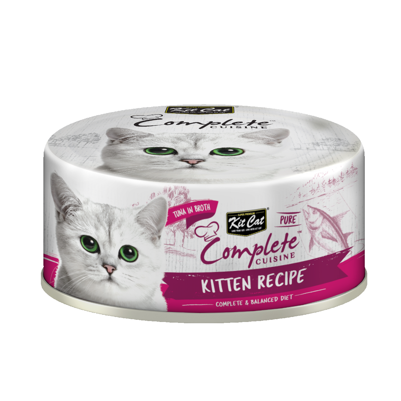 Kit Cat Complete Cuisine Kitten Recipe Tuna in Broth Wet Cat Food – 70 g