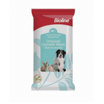 Bioline Universal Cosmetic Wipes For Dogs & Cats – Gentle Pet Cleaning