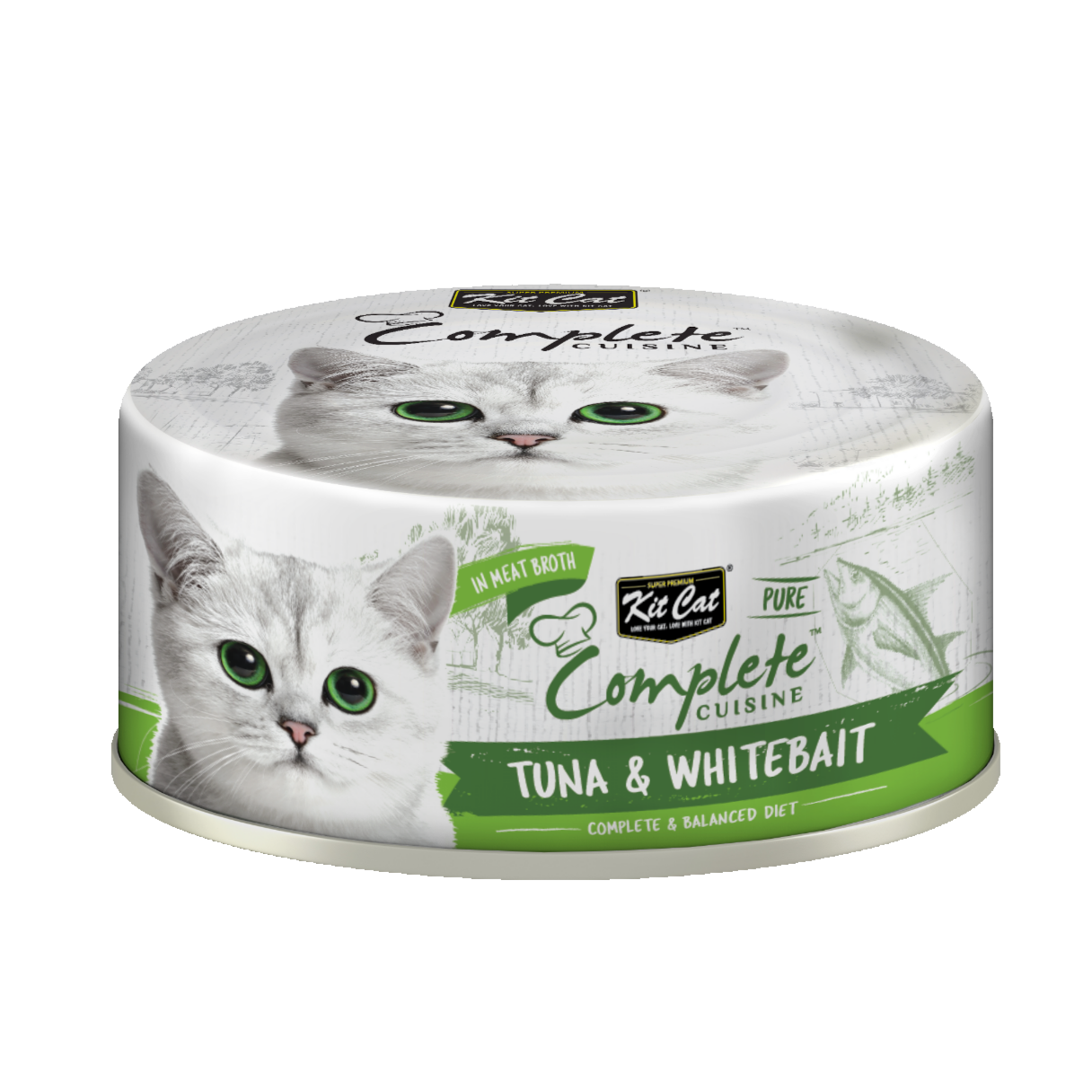 Kit Cat Complete Cuisine Tuna & Whitebait Wet Cat Food – 70 g