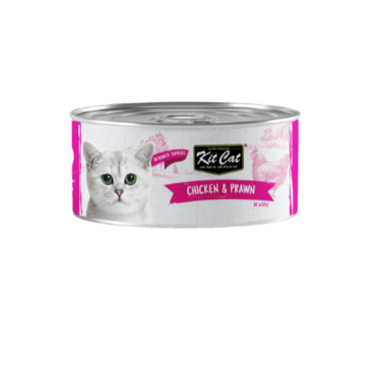 Kit Cat Deboned Chicken & Prawn Toppers Wet Cat Food – 80g