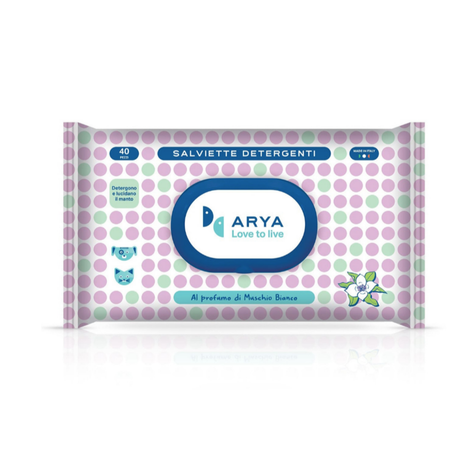 Arya Wet Wipes White Musk – Pet Cleansing Wipes – 30 × 20 cm