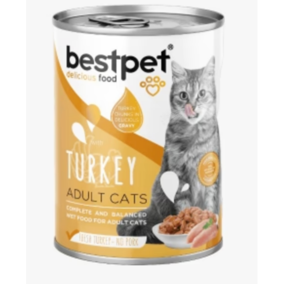 Bestpet Wet Cat Food Turkey in Gravy 400 g