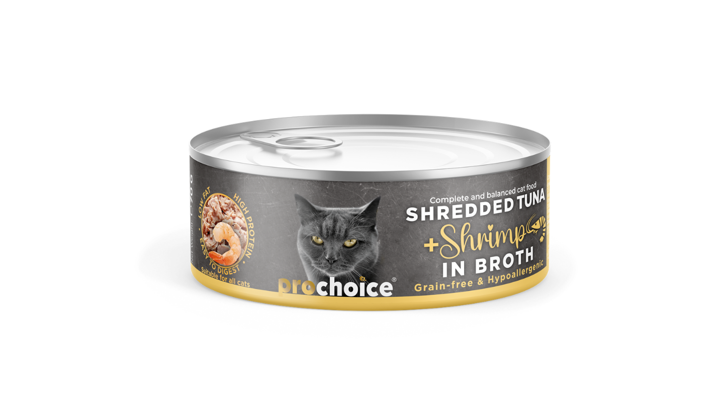 ProChoice Grain-Free Hypoallergenic Shredded Tuna & Shrimp Wet Cat Food 70 g