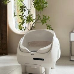 PetJC XXL Self-Cleaning Cat Litter Box with App Control - White