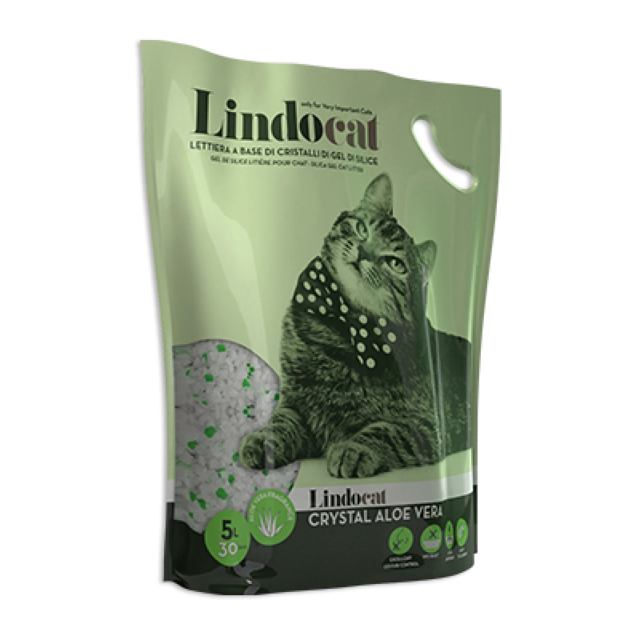 LindoCat Crystal Silica Gel Cat Litter with Aloe Vera Scent 5 L
