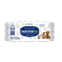 DoctorPet Hypoallergenic Pet Wipes 56 Pcs