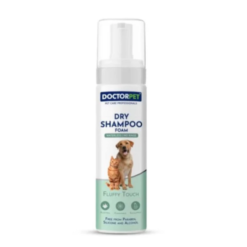 Doctorpet Pet Dry Shampoo Foam Fluffy Touch Waterless Shampoo for Dogs & Cats 200 ml