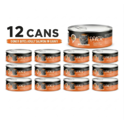 ProChoice Doner Bites Adult Salmon in Gravy Wet Cat Food 12 × 70 g Cans