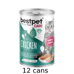 BestPet Cat Chicken Chunks in Gravy Hairball Control Wet Cat Food – 400 g x 12 cans