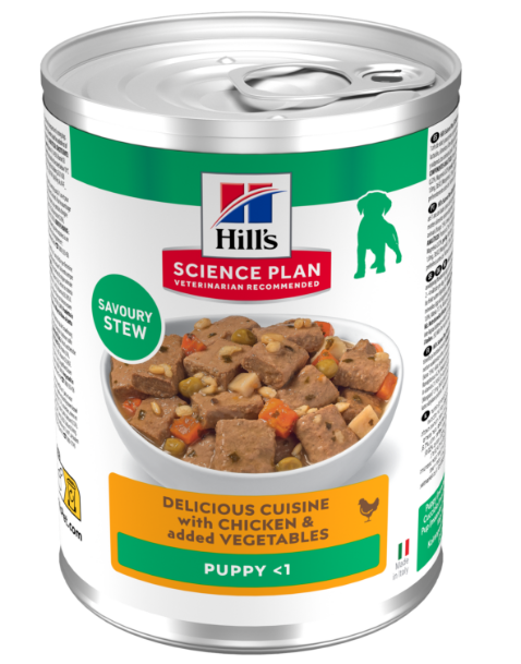 Hill’s Science Plan Puppy Stew with Chicken & Vegetables Wet Dog Food – 363g
