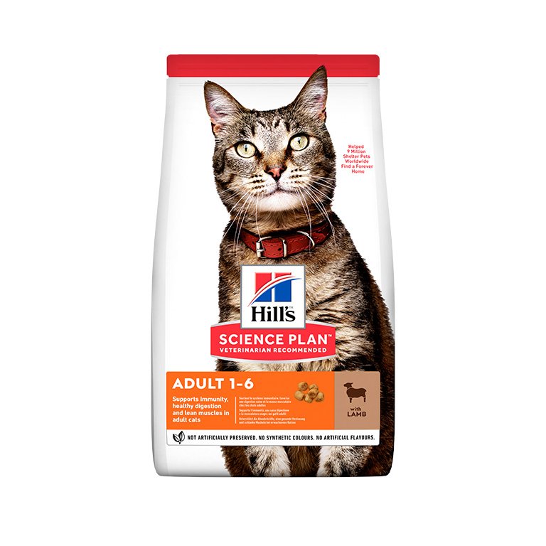 Hill’s Science Plan Adult Lamb Dry Cat Food – 1.5kg
