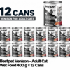BestPet Cat Venison Chunks in Gravy Wet Cat Food – 400 g x 12 cans