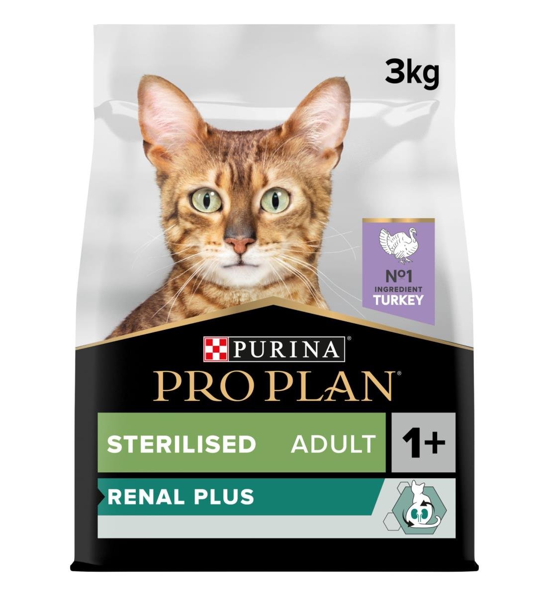 Pro Plan Sterilised Adult Renal Plus Turkey Dry Cat Food 3kg