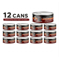 Prochoice Doner Bites Adult Beef In Gravy Wet Cat Food 12 × 70 G Cans