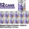 BestPet Cat Chicken Chunks in Gravy with Cheese Wet Cat Food – 400 g x 12 cans