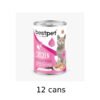 Bestpet Kitten with Milk in Chunks Wet Cat Food 12x400g
