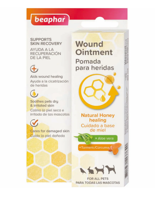 Beaphar Wound Ointment for Pets with Honey, Turmeric & Aloe Vera 30ml