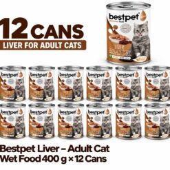 BestPet Cat Chicken Liver in Gravy Wet Cat Food – 400 g x 12 cans