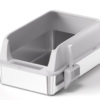 Stainless Steel Open-Top High-Side Cat Litter Box with Scoop