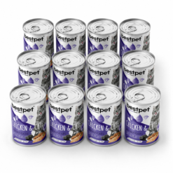 BestPet Cat Chicken Chunks in Gravy with Cheese Wet Cat Food – 400 g x 12 cans